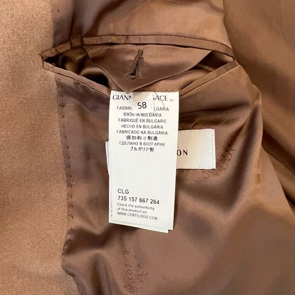 Versace khaki camel sport coat.